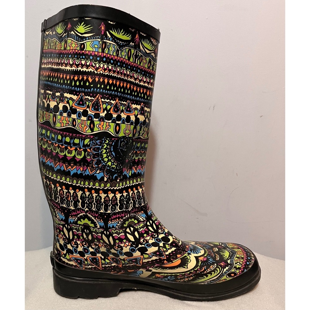 Sakroots Womens Rhythm Rubber Rain/Snow Boots Multicolor Sz 10 Tribal Geometric - Picture 6 of 10